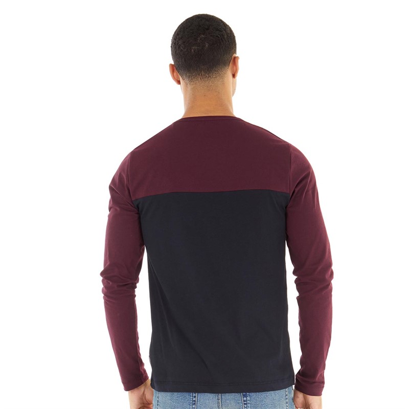 Buy French Connection Mens Block Original Long Sleeve T-Shirt Chateaux ...