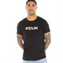 French Connection Mens Chest T-Shirt Black/White