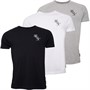 French Connection Mens Three Pack Script T-Shirts Multi - Marine/Light Grey Melange/White