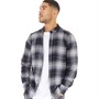 French Connection Mens Multi Flannel Long Sleeve Shirt Grey Multi