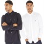 French Connection Herre Oxford Langærmet shirts Mørk Marineblå