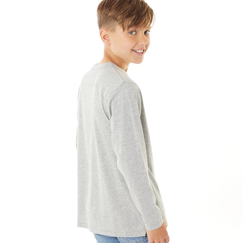 French Connection Boys Ladonia Long Sleeve Top Grey Marl