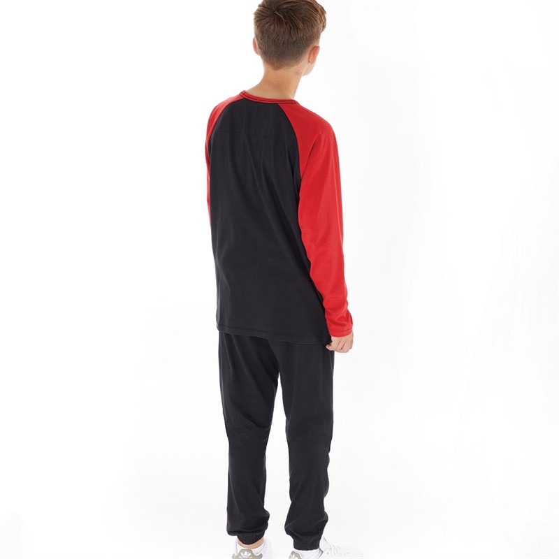 French Connection Boys Colour Block Lougewear Set Black/Red
