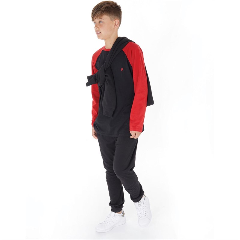 French Connection Boys Colour Block Lougewear Set Black/Red