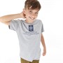 French Connection Boys Label T-Shirt Grey Marl