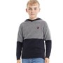 French Connection Boys Textured Hoodie Navy/Grey