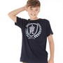 French Connection Boys Crest T-Shirt Navy