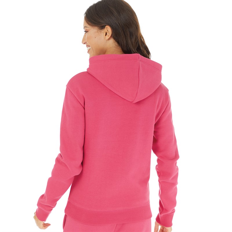 French Connection Womens FCUK Hoodie Virtual Pink