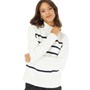 French Connection Womens Funnel Stripe Jumper Ivory/Dark Navy