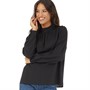 French Connection Womens Turtle Button Top Black