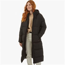 French Connection Womens Row L 2 Long Puffer Coat Black