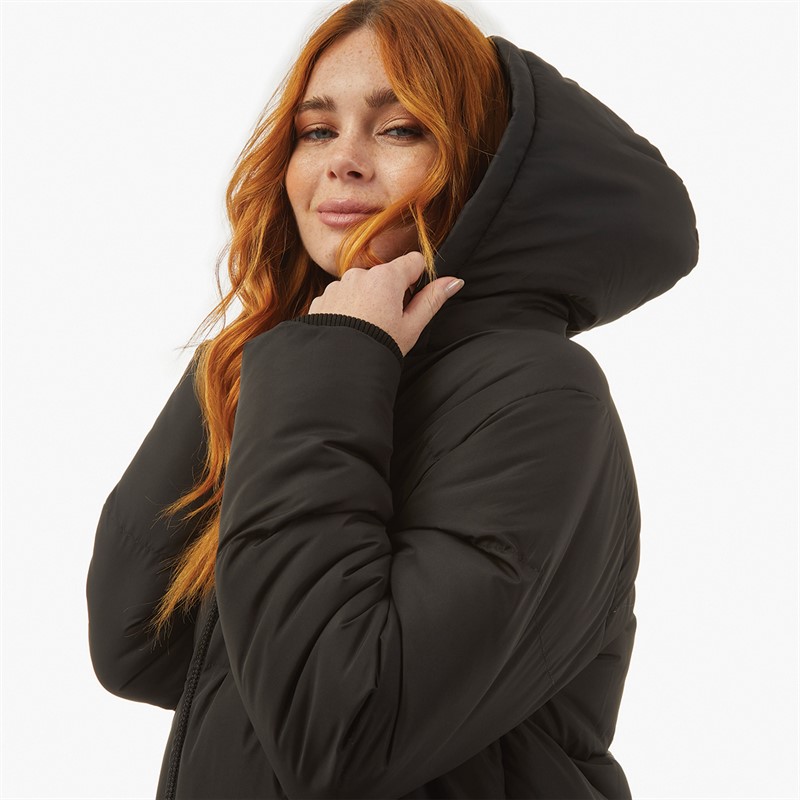 Buy French Connection Womens Row L 2 Long Puffer Coat Black