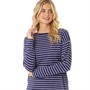 French Connection Womens Boat Neck Breton Long Sleeve Top Dark Navy/Ecru