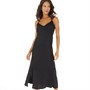 French Connection Womens Satin Slip L Dress Black