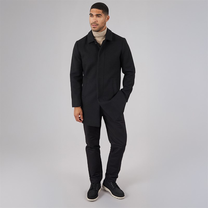 French Connection SB Collar Wool Coat Black
