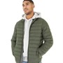 French Connection Mens Row Funnel Superlight Jacket Khaki