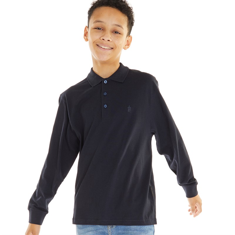 French Connection Boys Polo Shirt Marine/Gunmetal