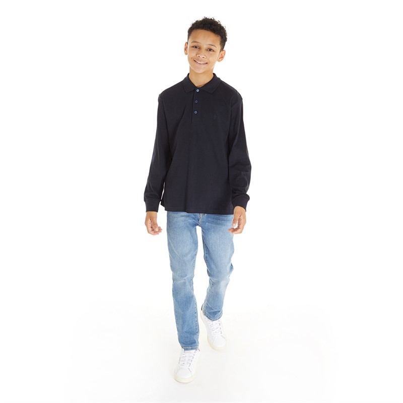 French Connection Boys Polo Shirt Marine/Gunmetal