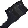 French Connection Boys Five Pack Socks Black/Marine/Charcoal Mel - FC 4