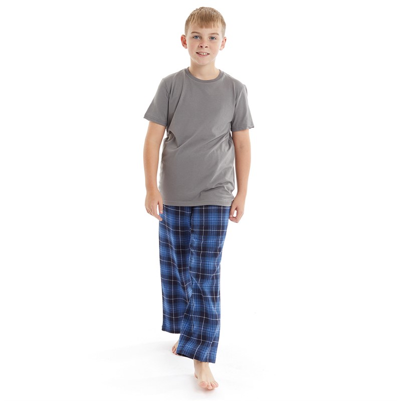 French Connection Boys Flannel Pant Multi Blue