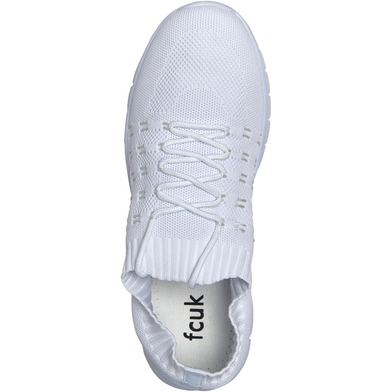 French Connection Mens Sock Trainers White