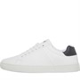 French Connection Mens Contrast Heel Tennis Trainers White/Grey
