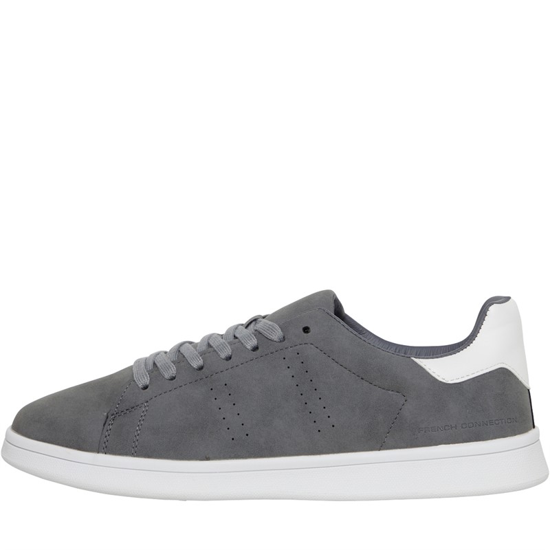 French Connection Mens Casual Trainers Charcoal/White