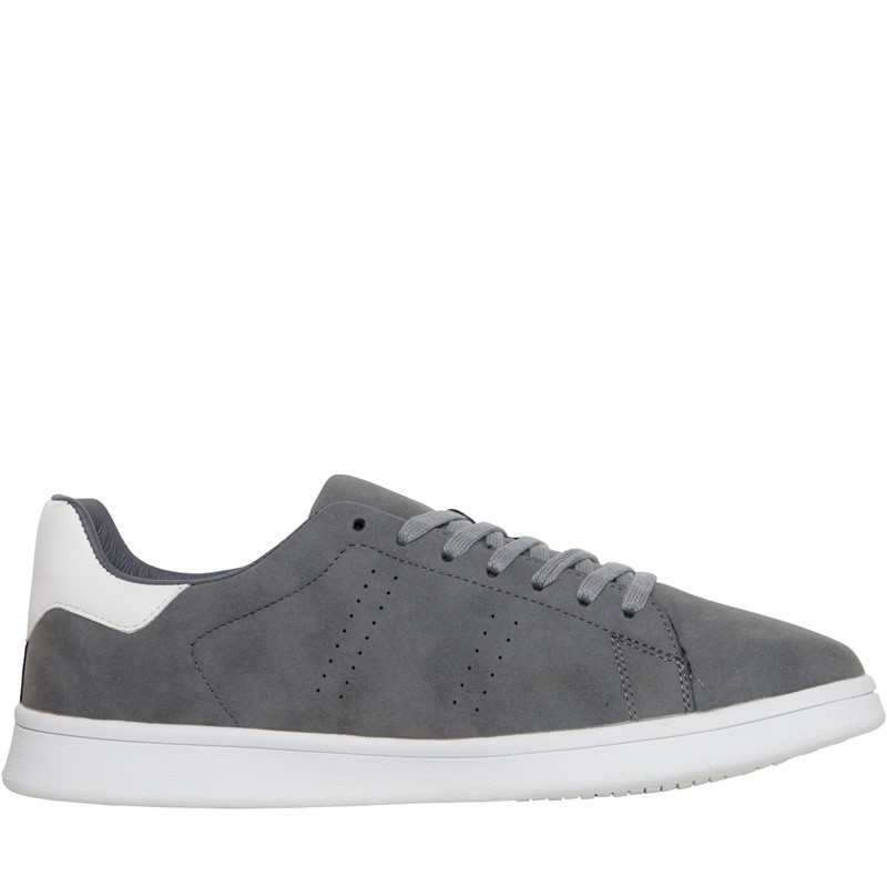French Connection Mens Casual Trainers Charcoal/White