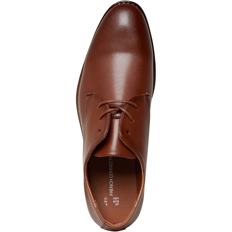 French Connection Mens Derby Shoes Tan