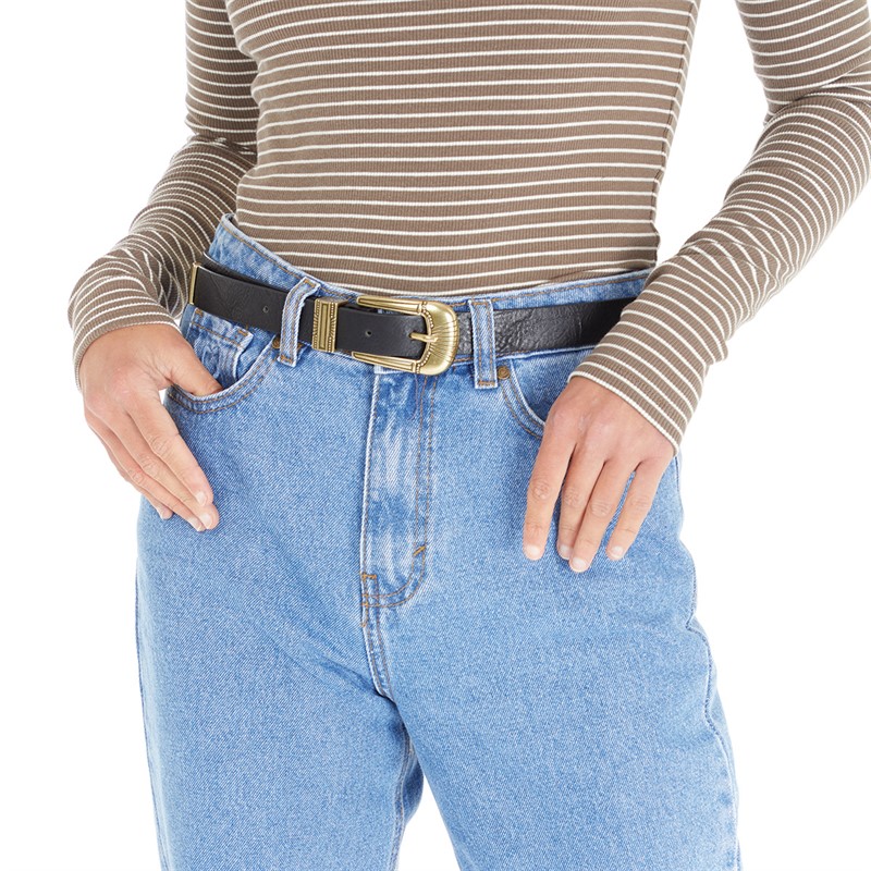 French Connection Womens PU Belt Black