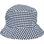 French Connection Mens Gingham Bucket Hat Navy