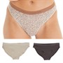French Connection Womens Three Pack Briefs Nude/Grey Excalibor/Cadie Print