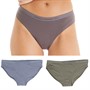 French Connection Womens Three Pack Briefs Blue Tempest/Grey Excalibor/Shadow Mint
