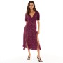 French Connection Womens Vee L Dress Plum
