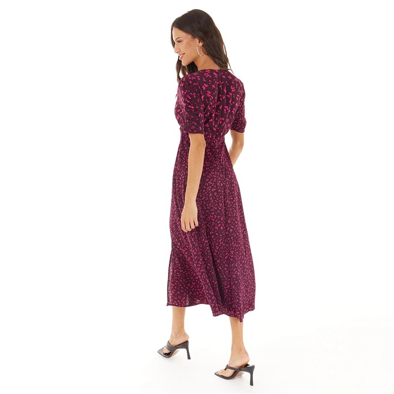 French Connection Womens Vee L Dress Plum