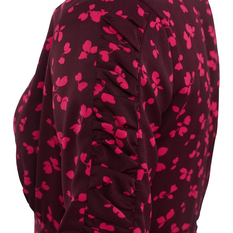 French Connection Womens Vee L Dress Plum