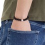 French Connection Mens Lava Bracelet Black Lava