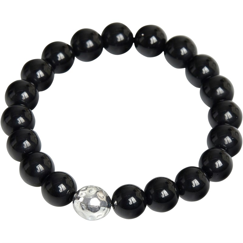 French Connection Mens Lava Bracelet Black Lava