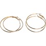 French Connection Womens Two Pack Large Hoop Earrings Gold