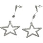 French Connection Womens Star Drop Earrings Clear/Silver