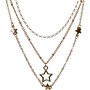 French Connection Womens 3-Tiered Star Necklace Gold