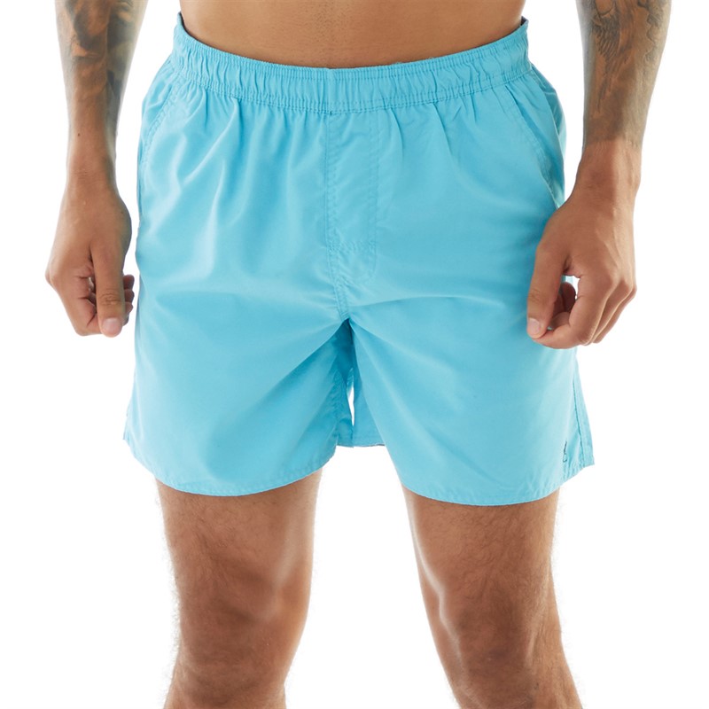 French Connection Mens Contrast Swim Shorts Aqua