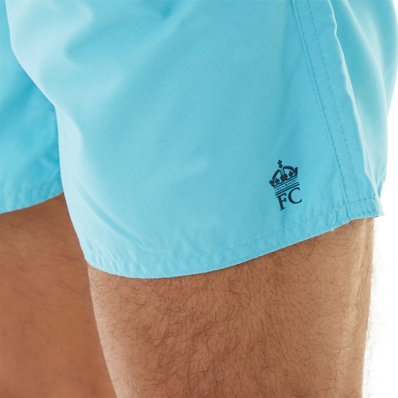 French Connection Mens Contrast Swim Shorts Aqua