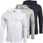 French Connection Mens Hood Crown Three Pack Long Sleeve Tops Multi 3 - Marine/Light Grey Mel/White