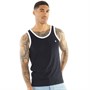 French Connection Mens Ringer Vest Marine/White