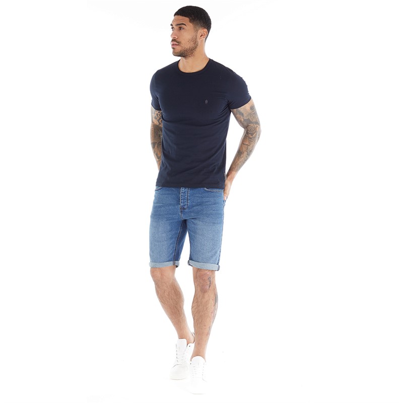 French Connection Mens Denim Shorts Ind07 - Lightwash