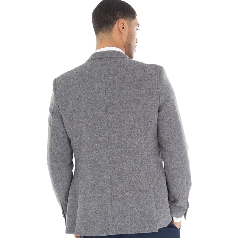 French Connection Mens Herringbone Blazer Grey