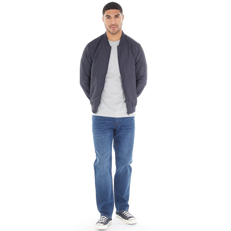 French Connection Mens MA1 Tech Bomber Jacket Marine