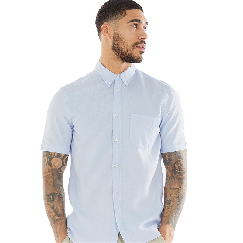 Mens short sleeve linen shirts online