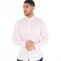 French Connection Mens Long Sleeve Linen Shirt Soft Pink